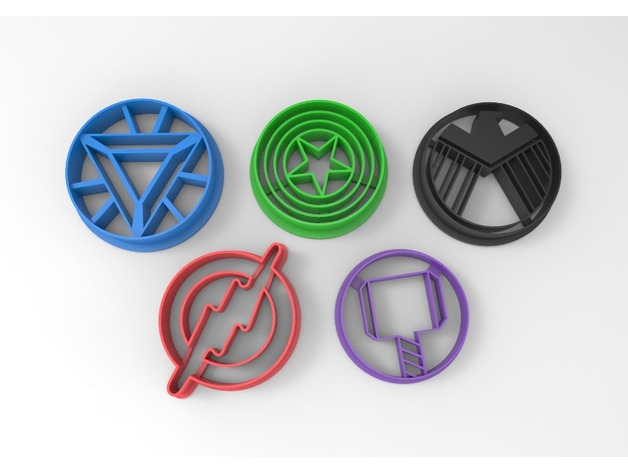 Superhero Logo Cookie Cutter Set (5 Designs)