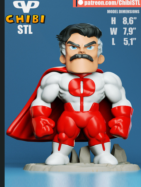 Omni-Man Chibi STL Figure
