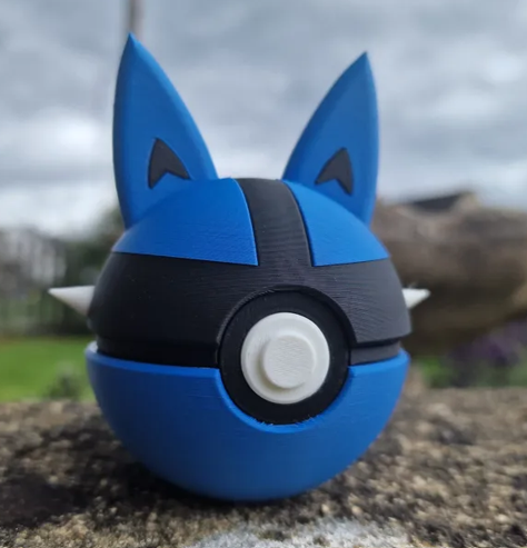 Lucario Pokéball STL Collectible Container