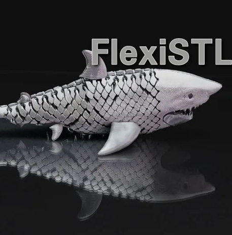 Flexi Shark STL Articulated Model