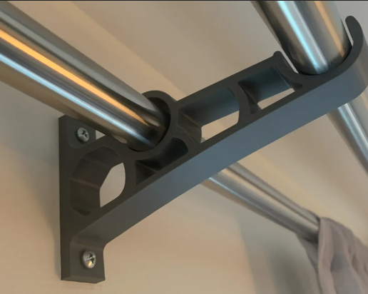Double Rod Wall Mount Bracket