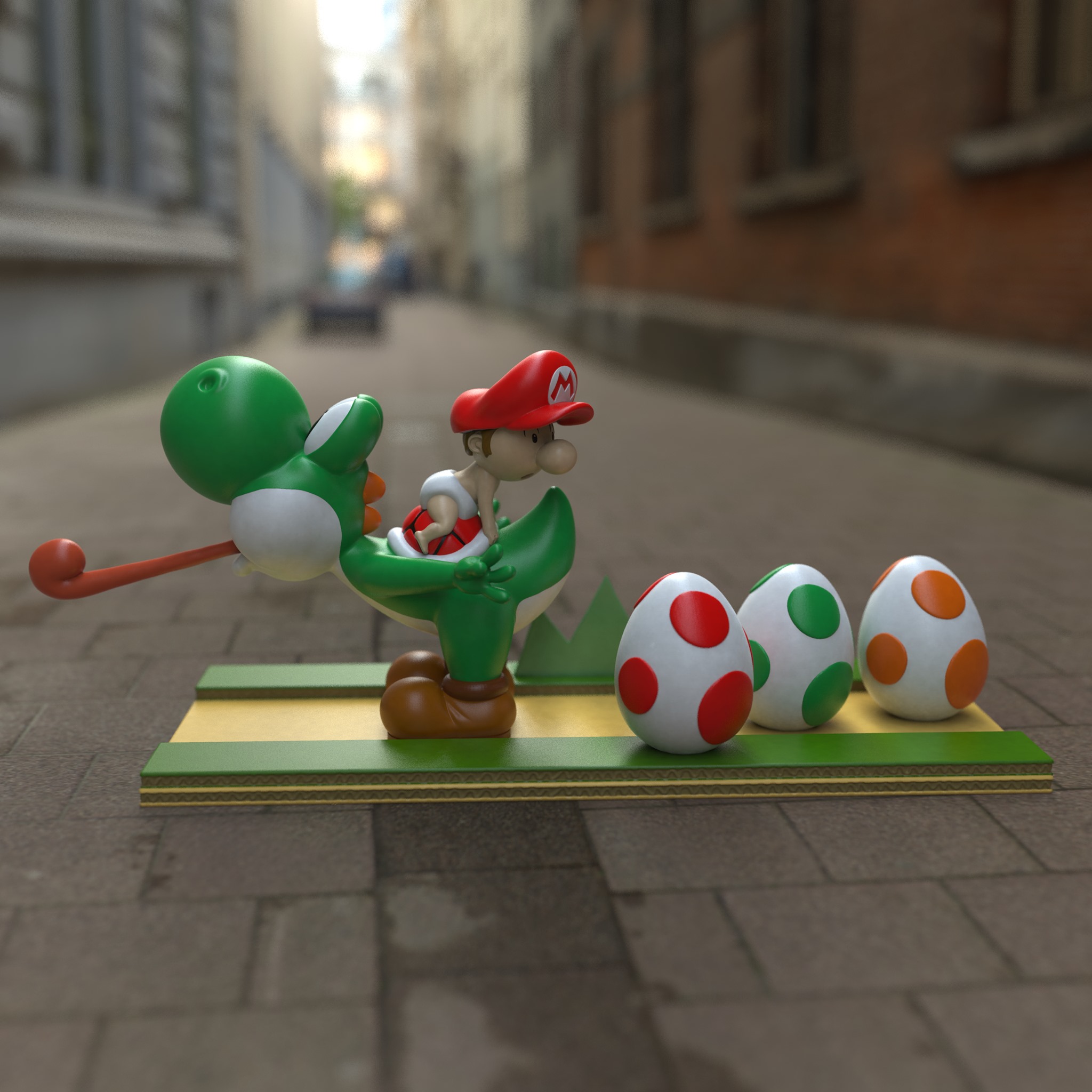 Yoshi e Baby Mario, figure to assemble