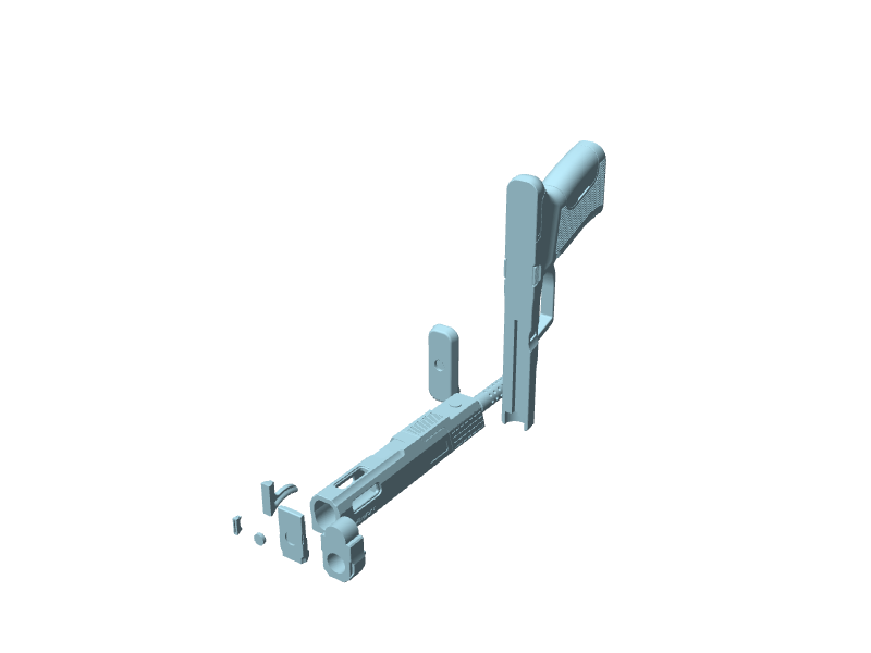 Pistola 9 mm, modello da assemblare