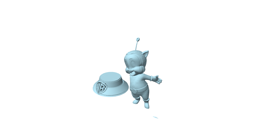 Porky Pig nello spazio, figura con casco