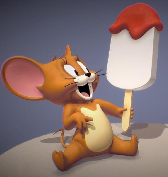 Jerry di Tom e Jerry con ghiacciolo, figura da collezione