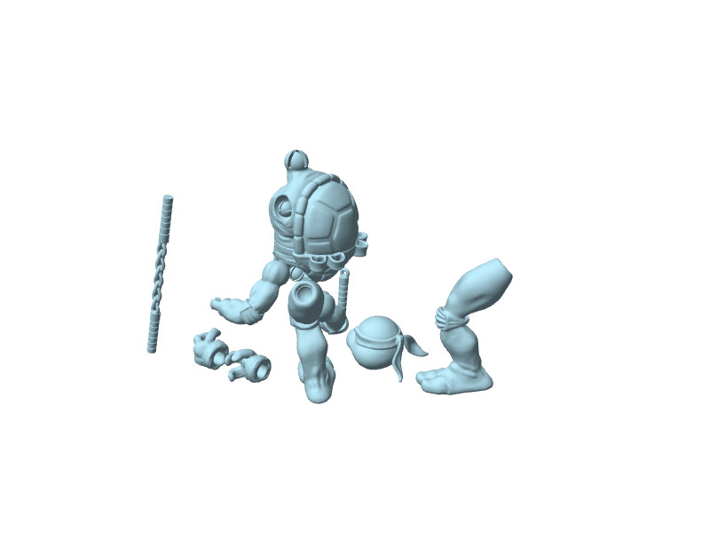 Michelangelo Tartarughe Ninja, figura da assemblare