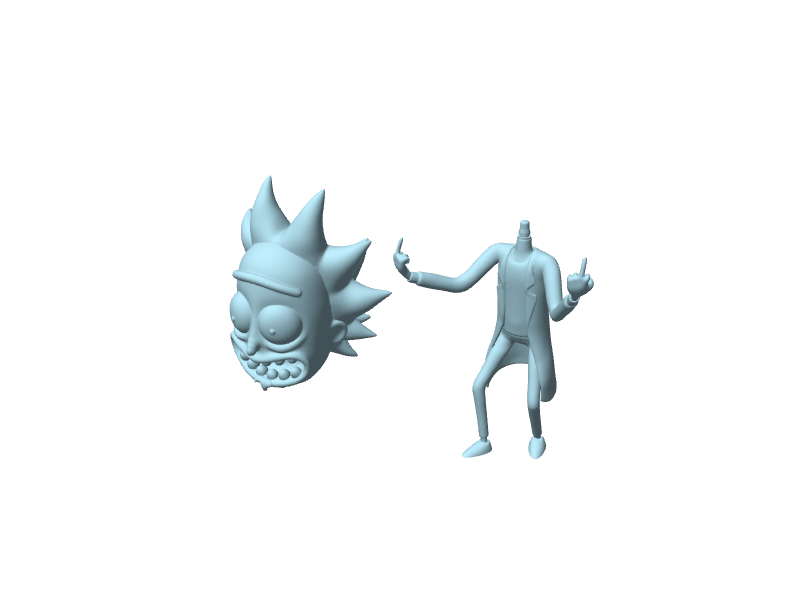 Rick Sanchez, figura con testa a molla