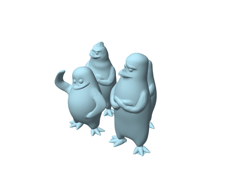 I Pinguini di Madagascar, set di quattro statuine