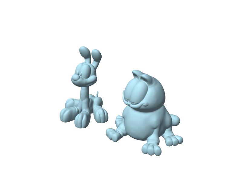 Garfield e Odie, statuine da collezione