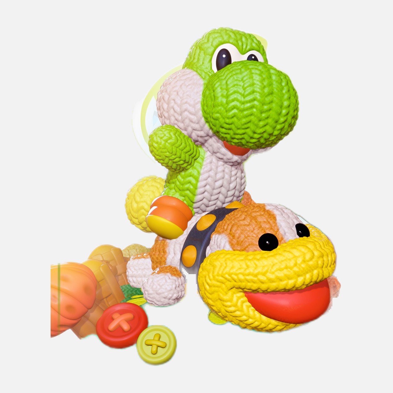Yoshi di Woolly World, statuina in stile chibi