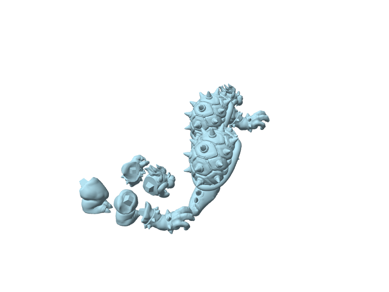 Bowser, statuina da assemblare