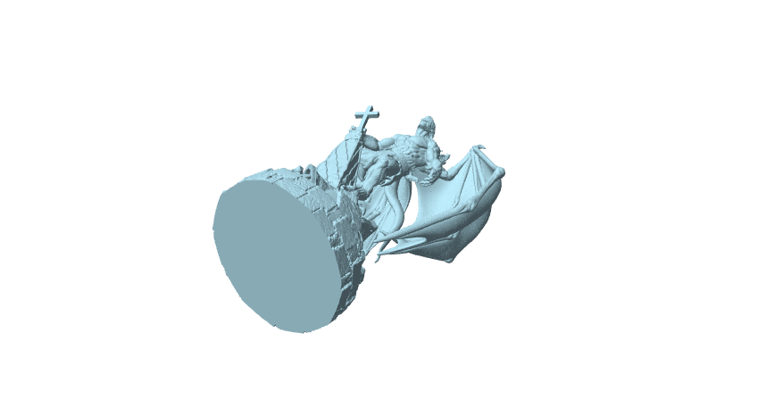 Busto di Gesù con croce e tessuto