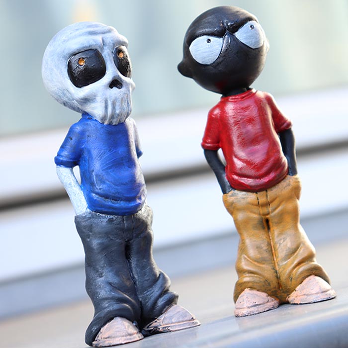 Angelino e Vinz di MFKZ, statuine da collezione