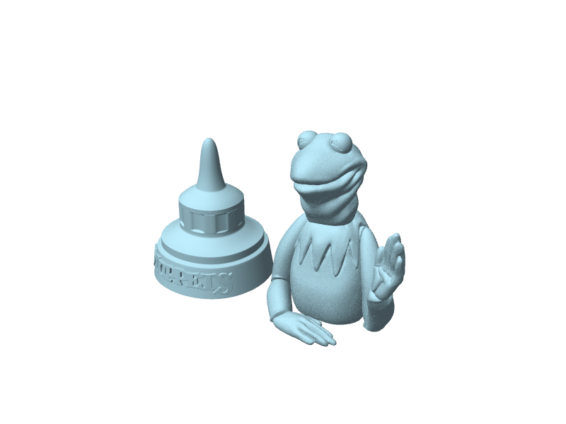 Kermit la Rana dei Muppet, statuetta con base