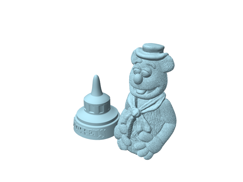 Fozzie Bear dei Muppets, busto con base