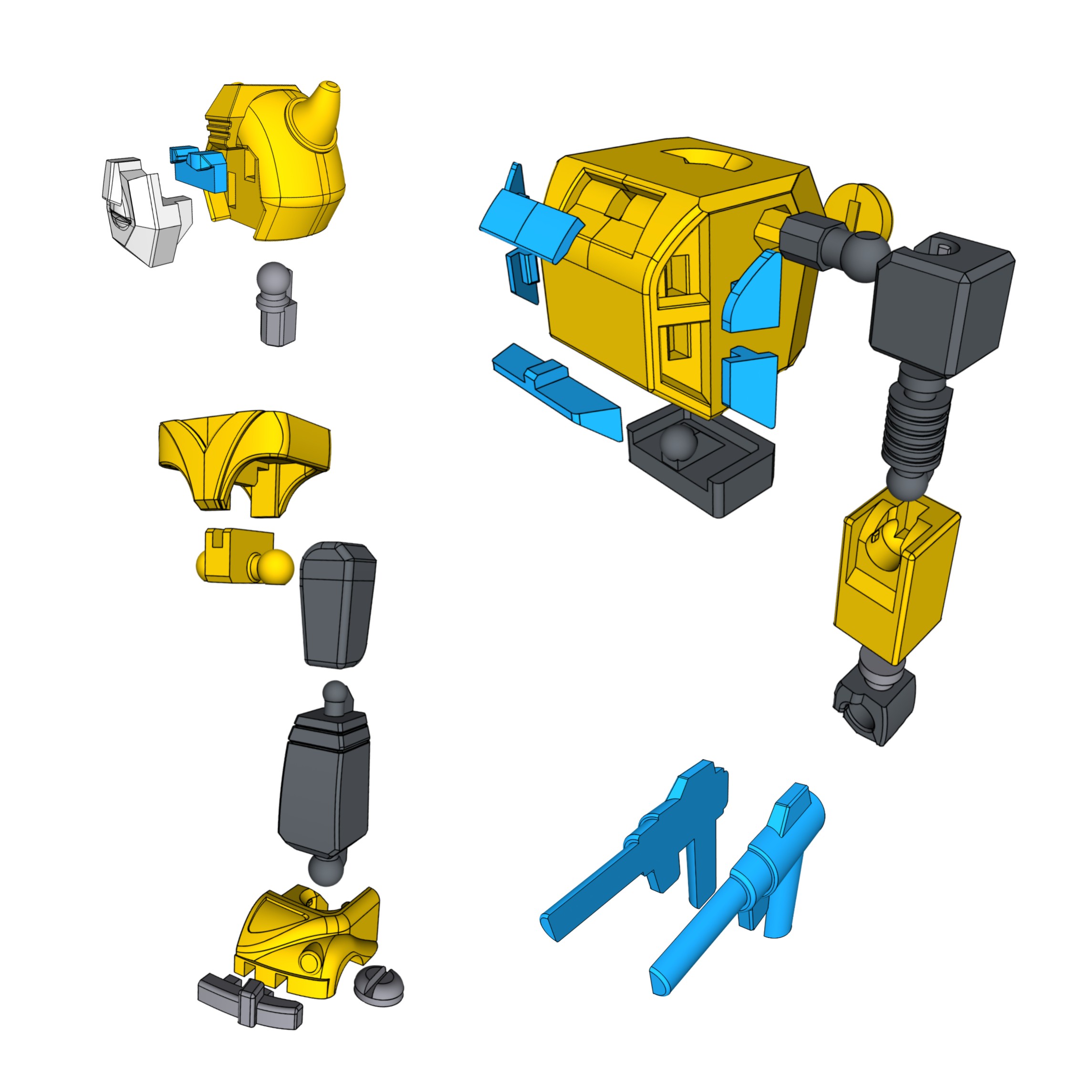 Transformers G1 Bumblebee, figura da assemblare