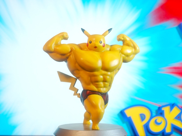 Pikachu muscoloso, statuina da collezione