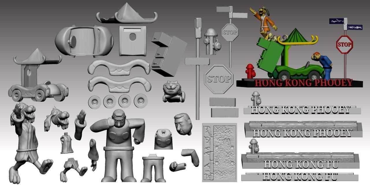 Hong Kong Phooey, diorama da assemblare