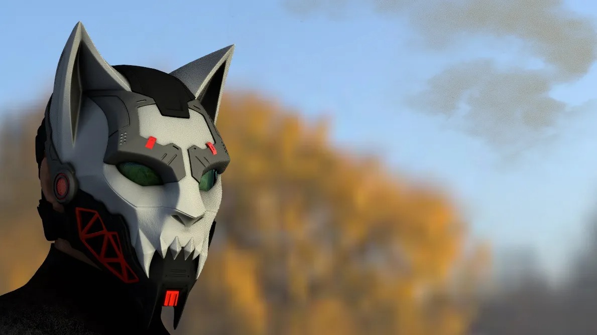 Maschera Cosplay Cybercat