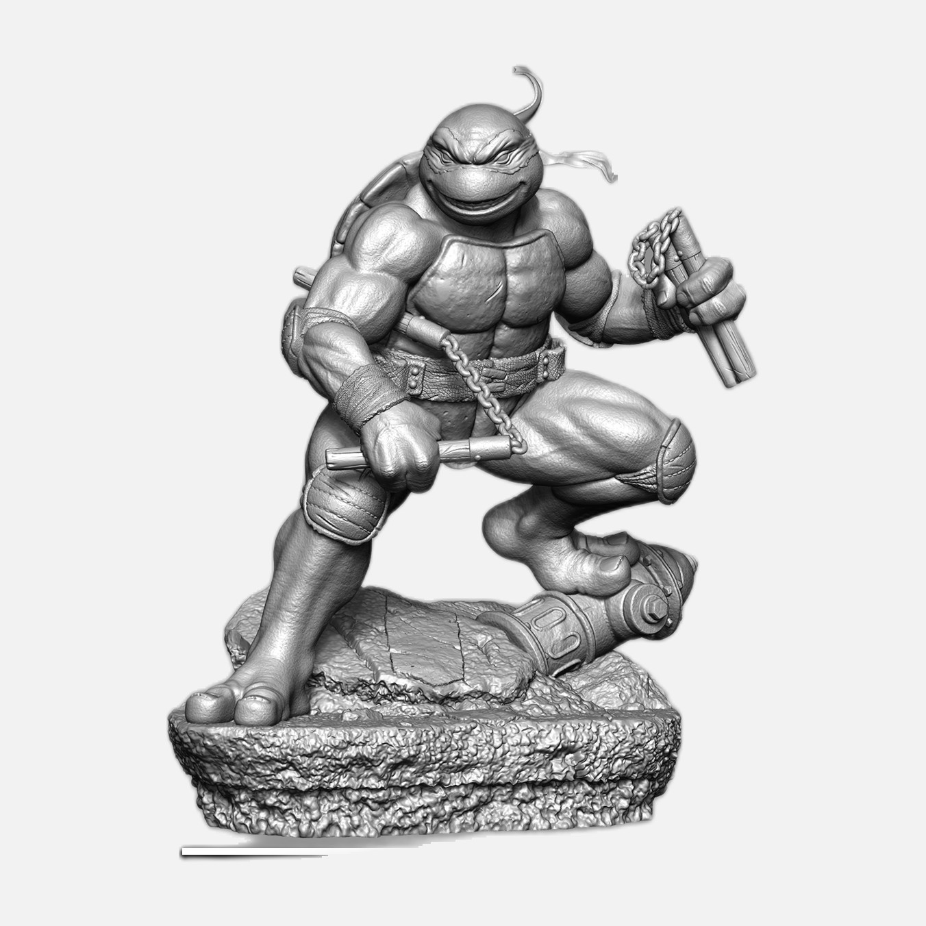 Teenage Mutant Ninja Turtles, statua di Michelangelo