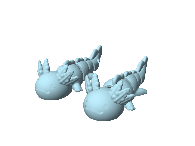 Axolotl articolato, portachiavi