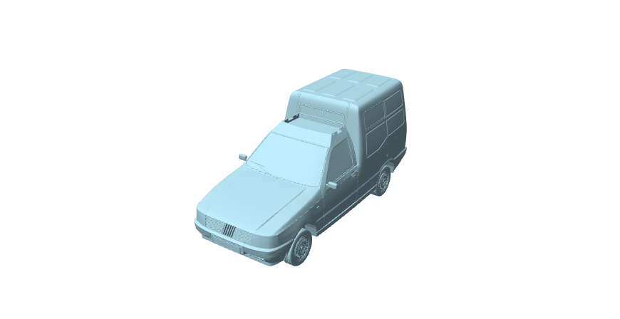 Fiat Fiorino Panelvan 1988, modello in scala