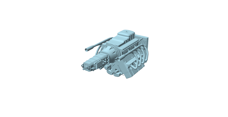 Motore V8, modello in miniatura