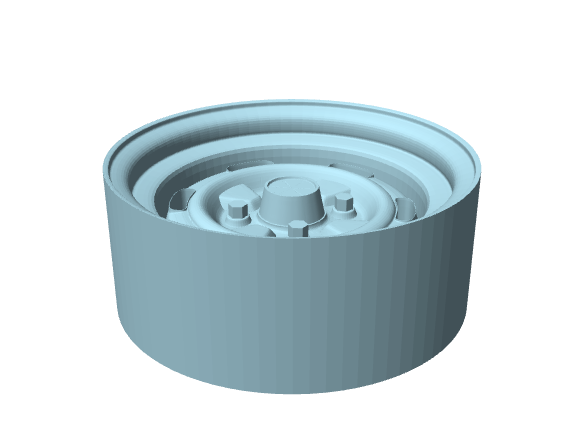 Kit Ruota Fusca Brasilia a 4 Fori per Auto Stampata in 3D