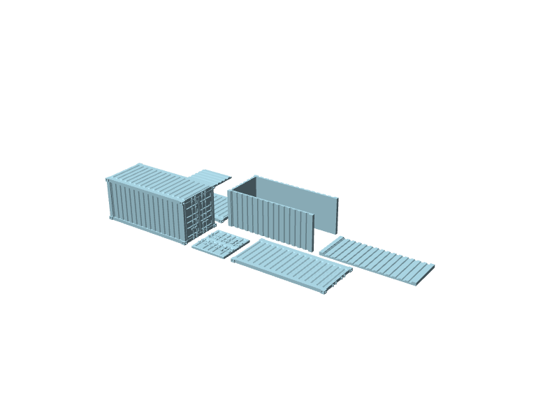 Container da trasporto, modello da tavolo