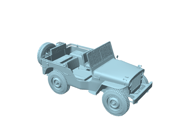 Jeep Willys della Seconda Guerra Mondiale, modello da collezione