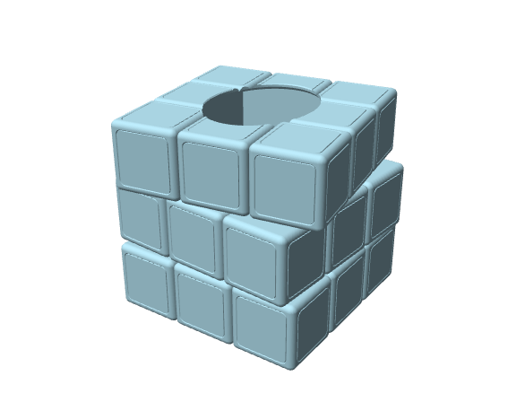 Portafazzoletti a forma di Cubo di Rubik