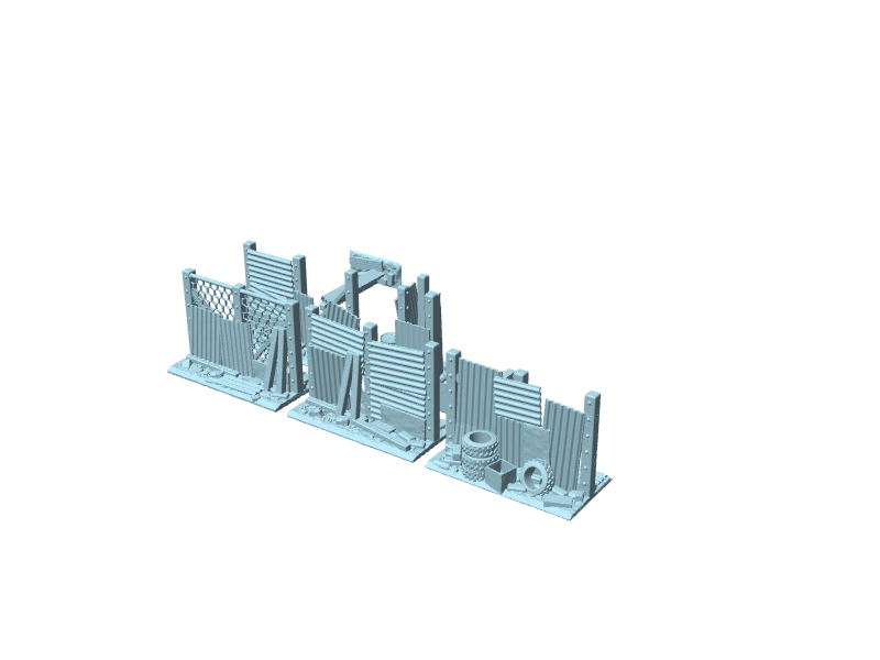 Recinzioni post-apocalittiche per miniature 28 mm