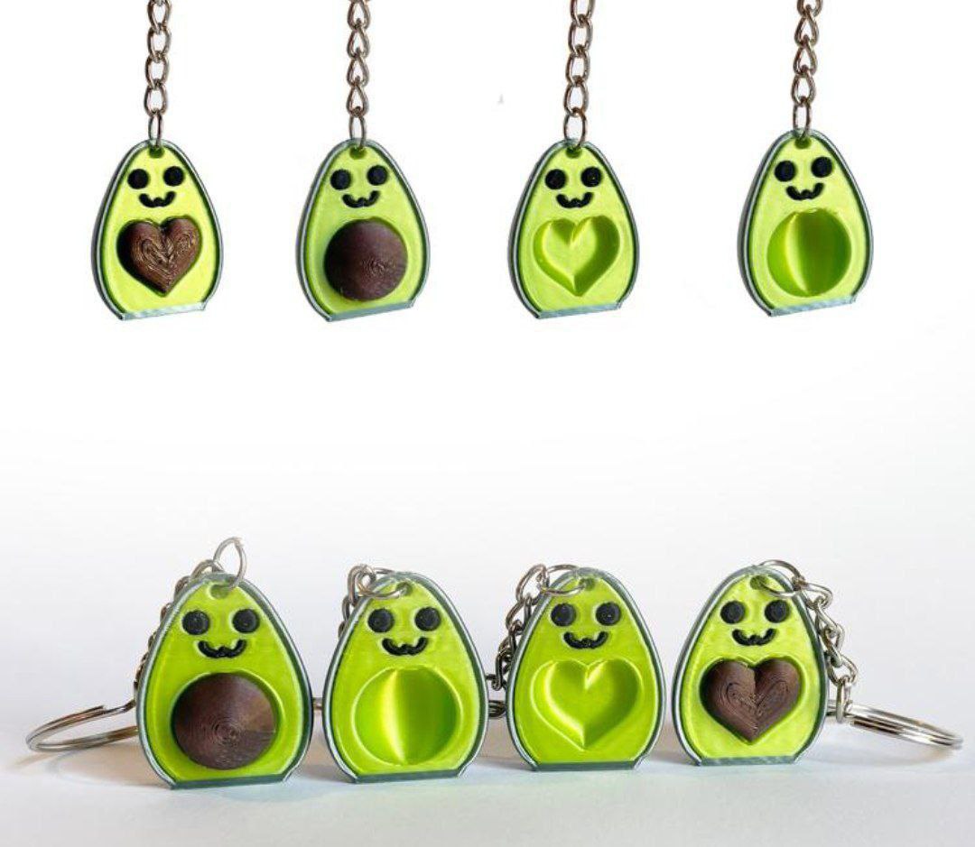 Portachiavi Avocado con Cuore