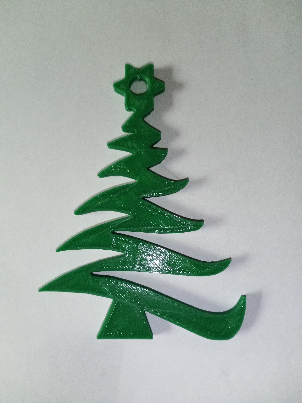 Albero di Natale piatto con stella