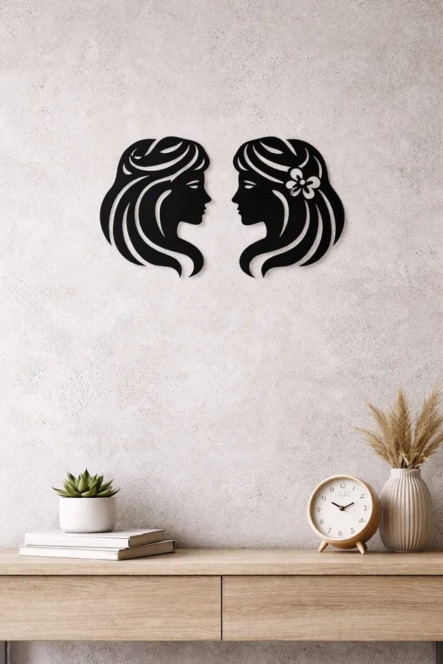 Gemelli, decorazione da parete del segno zodiacale