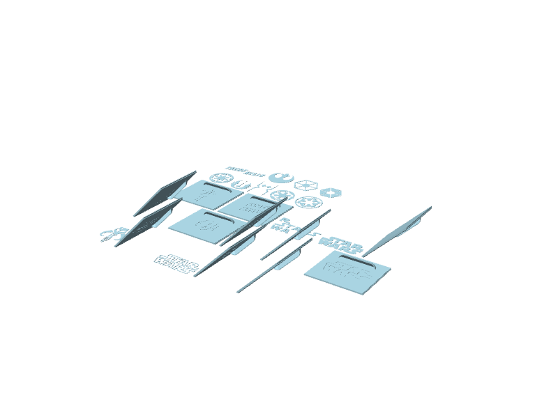 Star Wars, pannelli frontali per action figure