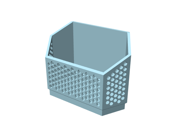 Contenitore organizzatore esagonale da banco