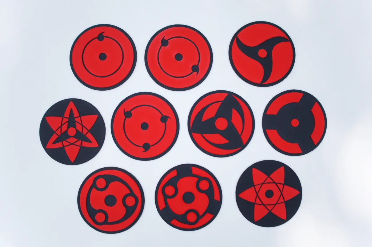 Sottobicchieri Sharingan, set da 10
