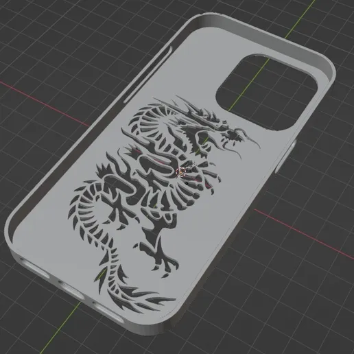 Custodia per iPhone con motivo a drago