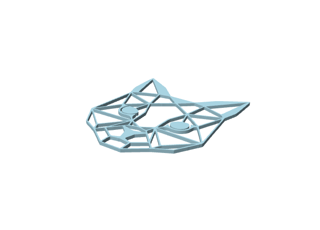 Maschera da gatto low poly