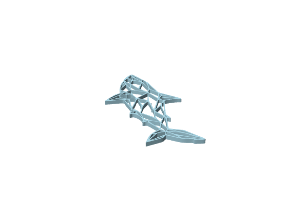 Squalo in stile low poly