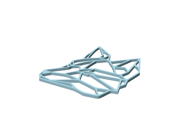 Maschera da lupo low poly
