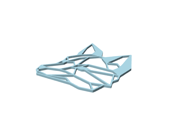 Maschera da lupo, copricapo in stile origami