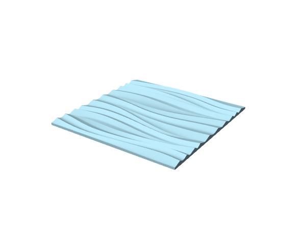 Pannello decorativo a onde per rivestimento
