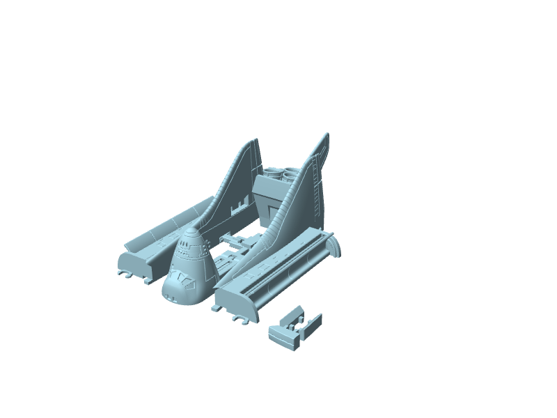 Space Shuttle pieghevole con carrello