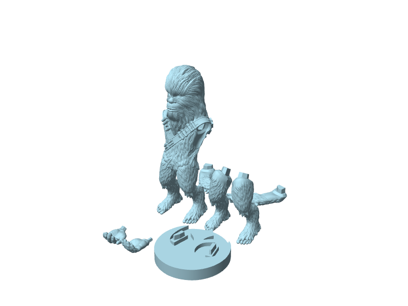 Chewaca, statuina da assemblare