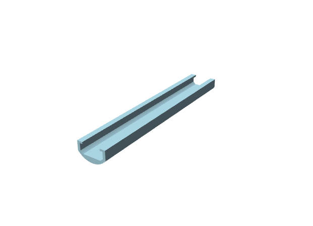 Copertura per striscia LED a profilo curvo