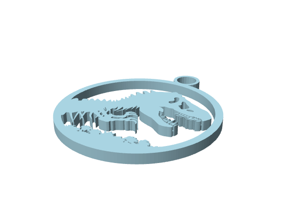 Jurassic Park, decorazione con teschio di T-Rex