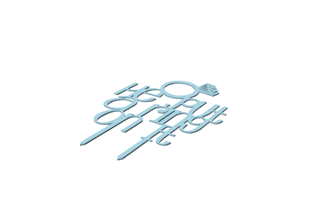 Cake topper He put a ring on it per fidanzamento