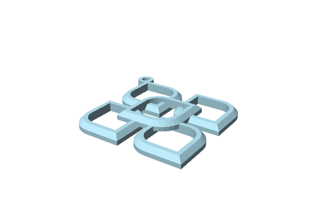 Ciondolo geometrico a intreccio